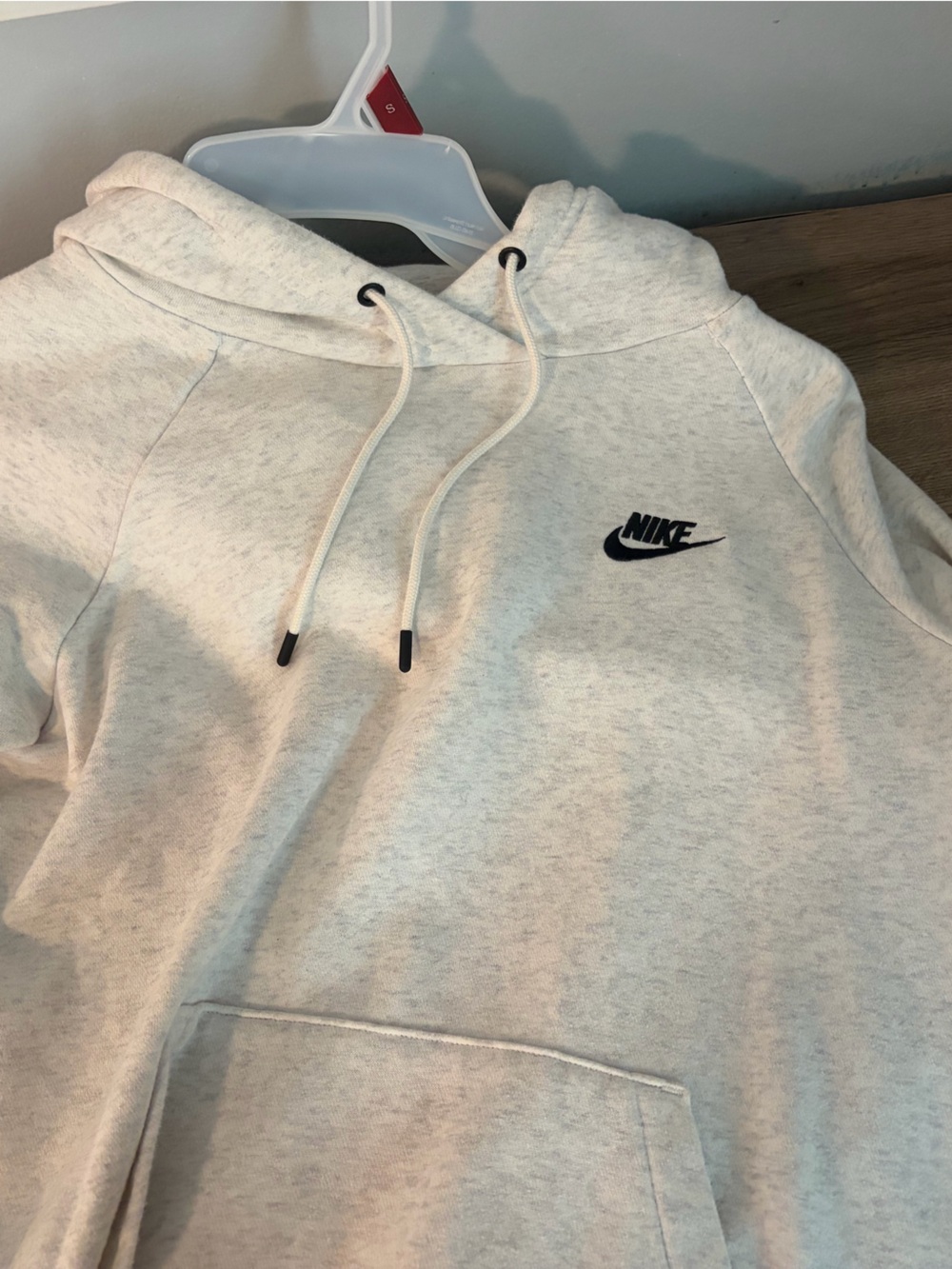 Nike Heather Gray Hoodie with Black Swoosh
